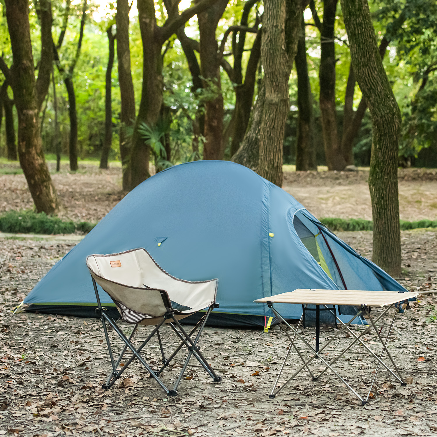 Naturehike skládací křeslo Moon s obšitým lemem - béžové